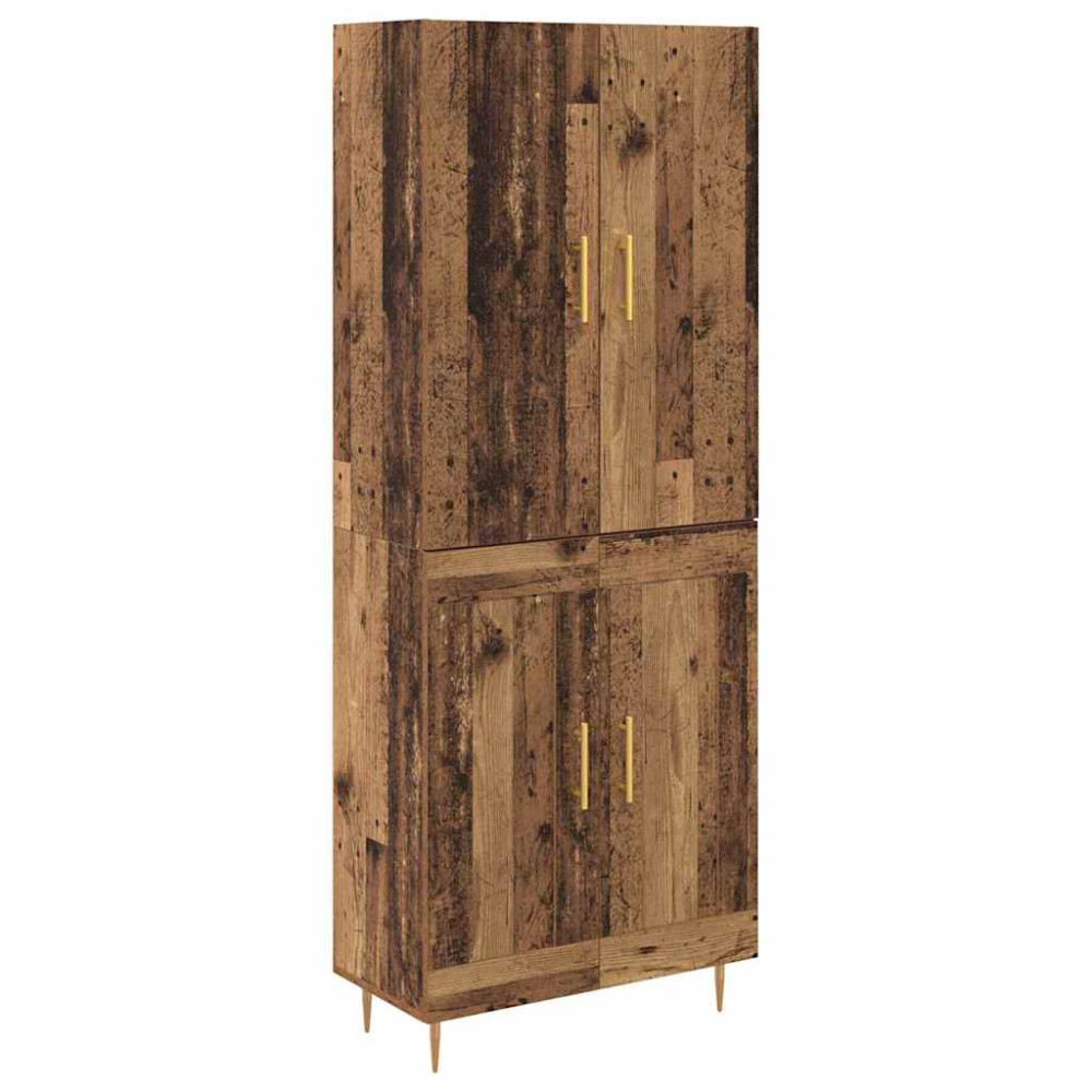 Produktbild för Skåp Gammalt trä 69,5 x 34 x 180 cm Konstruerat trä
