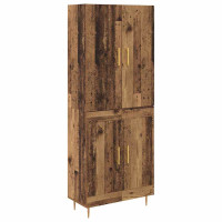 Produktbild för Skåp Gammalt trä 69,5 x 34 x 180 cm Konstruerat trä