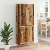 Produktbild för Skåp Gammalt trä 69,5 x 34 x 180 cm Konstruerat trä