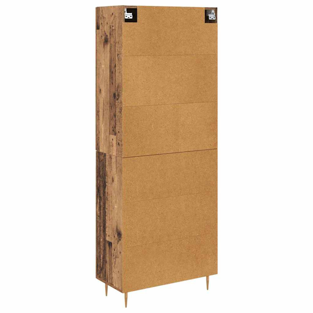Produktbild för Skåp Gammalt trä 69,5 x 34 x 180 cm Konstruerat trä