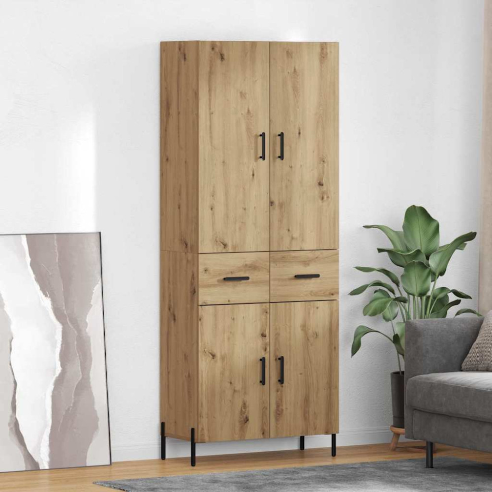 Produktbild för Skåp Väggmonterad Artisan Ek 69,5 x 34 x 180 cm Konstruerat trä