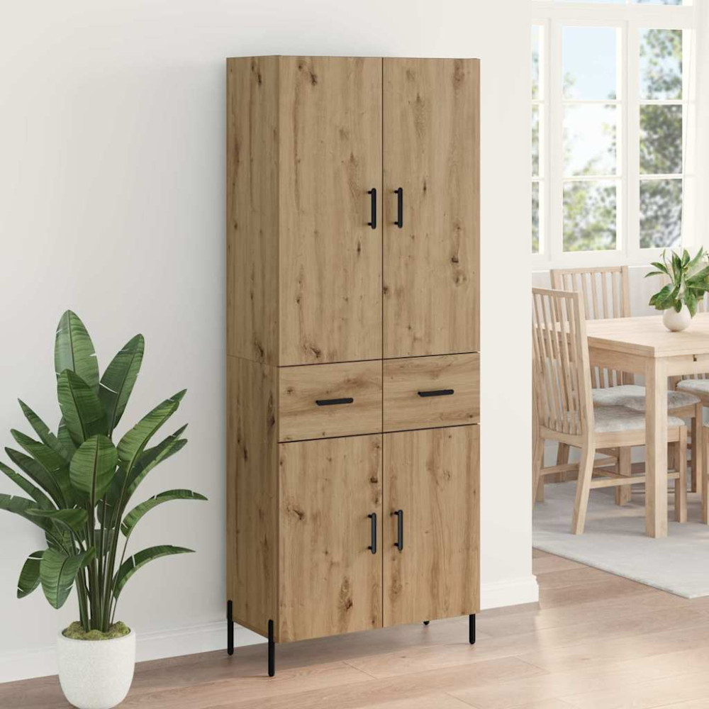 Produktbild för Skåp Väggmonterad Artisan Ek 69,5 x 34 x 180 cm Konstruerat trä