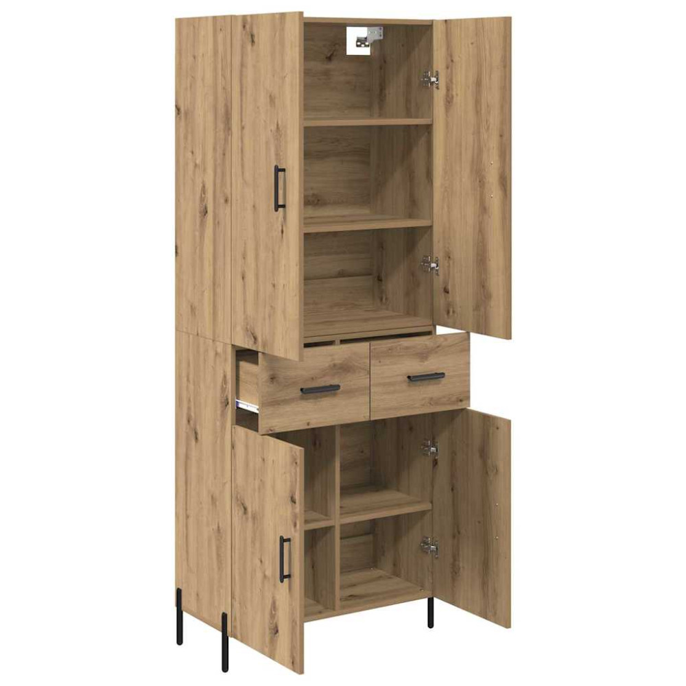 Produktbild för Skåp Väggmonterad Artisan Ek 69,5 x 34 x 180 cm Konstruerat trä