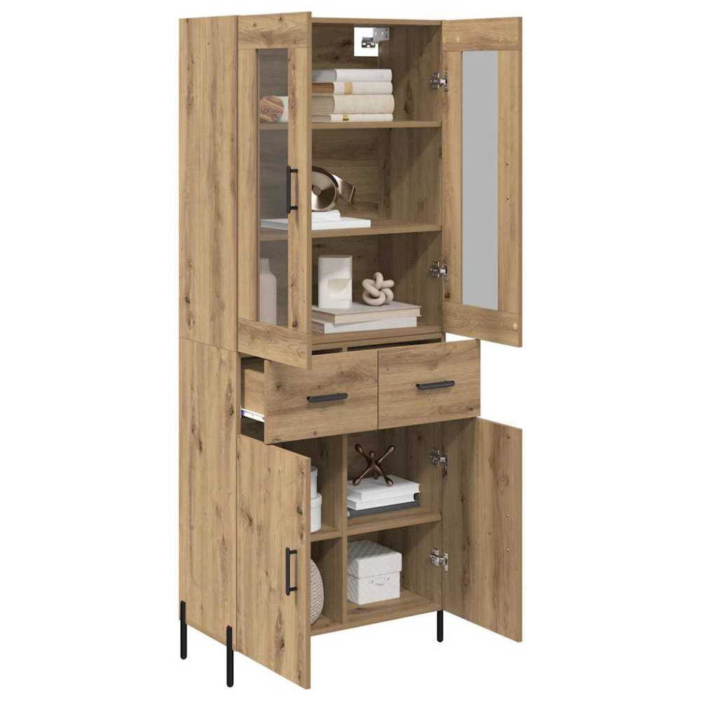 Produktbild för Skåp Väggmonterad Artisan Ek 69,5 x 34 x 180 cm Konstruerat trä