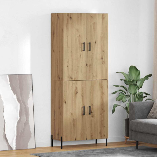 vidaXL Skåp Väggmonterad Artisan Ek 69,5 x 34 x 180 cm Konstruerat trä