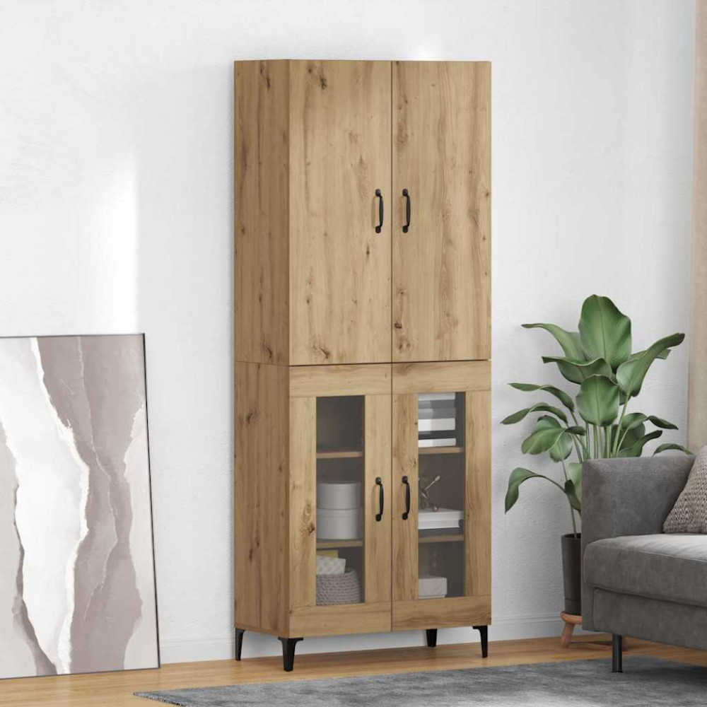 Produktbild för Skåp Väggmonterad Artisan Ek 69,5 x 34 x 180 cm Konstruerat trä