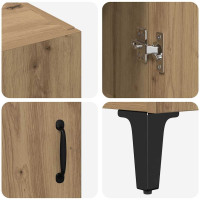 Produktbild för Skåp Väggmonterad Artisan Ek 69,5 x 34 x 180 cm Konstruerat trä