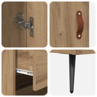 Produktbild för Skåp Väggmonterad Artisan Ek 69,5 x 34 x 180 cm Konstruerat trä