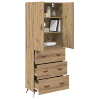 Produktbild för Skåp Väggmonterad Artisan Ek 69,5 x 34 x 180 cm Konstruerat trä