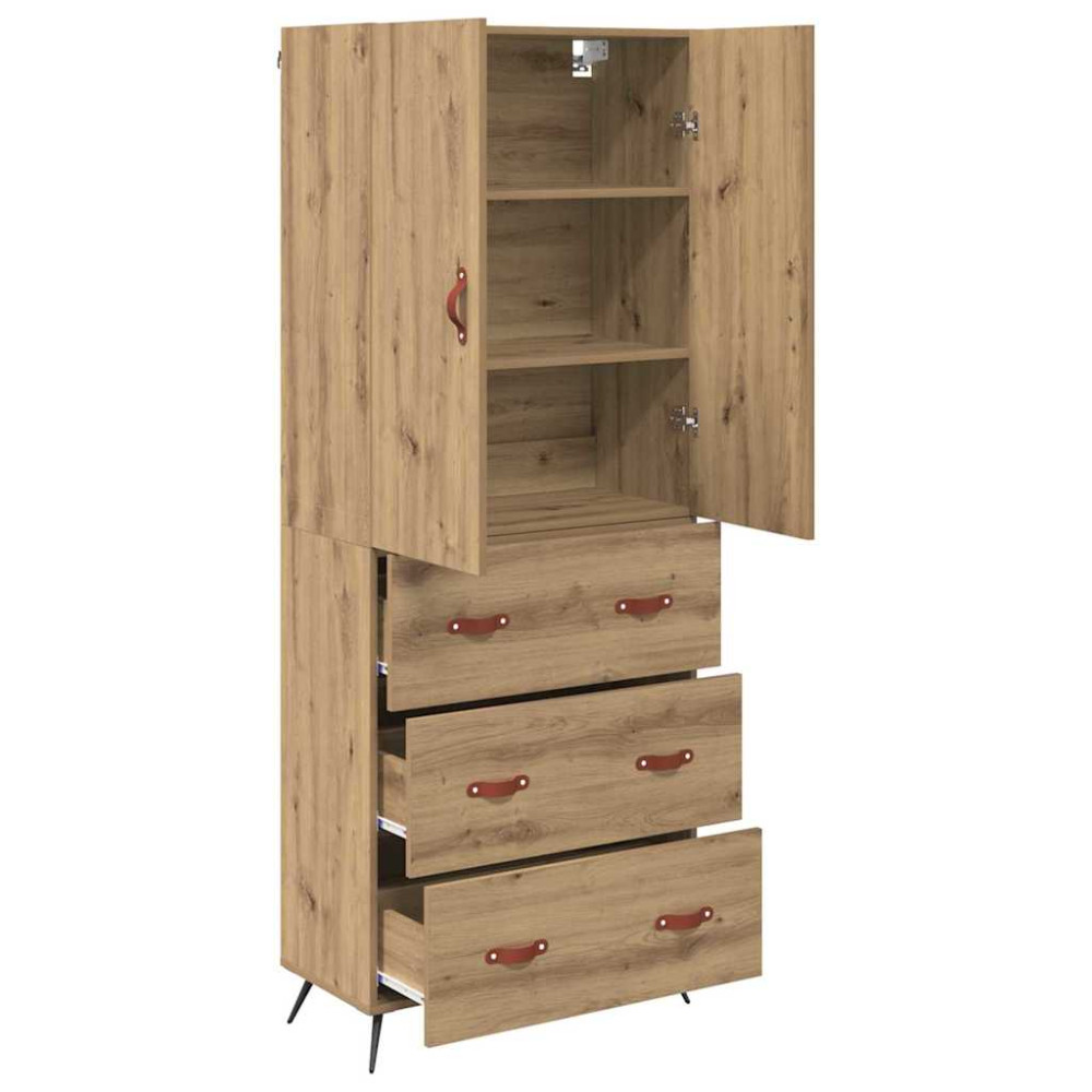 Produktbild för Skåp Väggmonterad Artisan Ek 69,5 x 34 x 180 cm Konstruerat trä