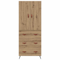 Produktbild för Skåp Väggmonterad Artisan Ek 69,5 x 34 x 180 cm Konstruerat trä