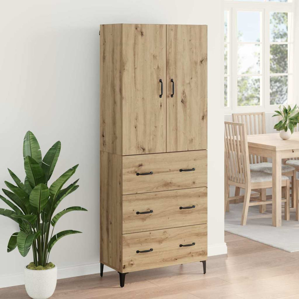 Produktbild för Skåp Väggmonterad Artisan Ek 69,5 x 34 x 180 cm Konstruerat trä