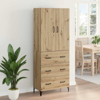 Produktbild för Skåp Väggmonterad Artisan Ek 69,5 x 34 x 180 cm Konstruerat trä