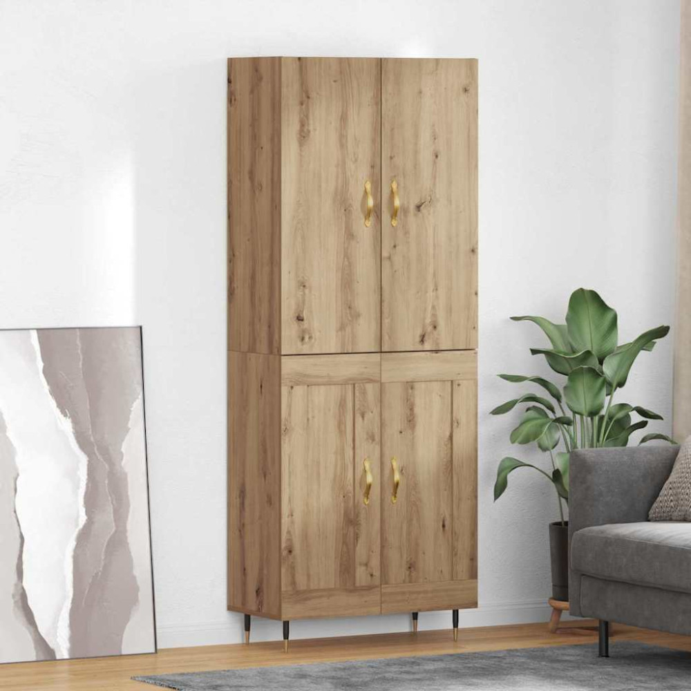 Produktbild för Skåp Väggmonterad Artisan Ek 69,5 x 34 x 180 cm Konstruerat trä
