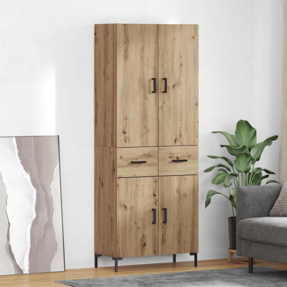Produktbild för Skåp Väggmonterad Artisan Ek 69,5 x 34 x 180 cm Konstruerat trä