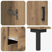 Produktbild för Skåp Väggmonterad Artisan Ek 69,5 x 34 x 180 cm Konstruerat trä