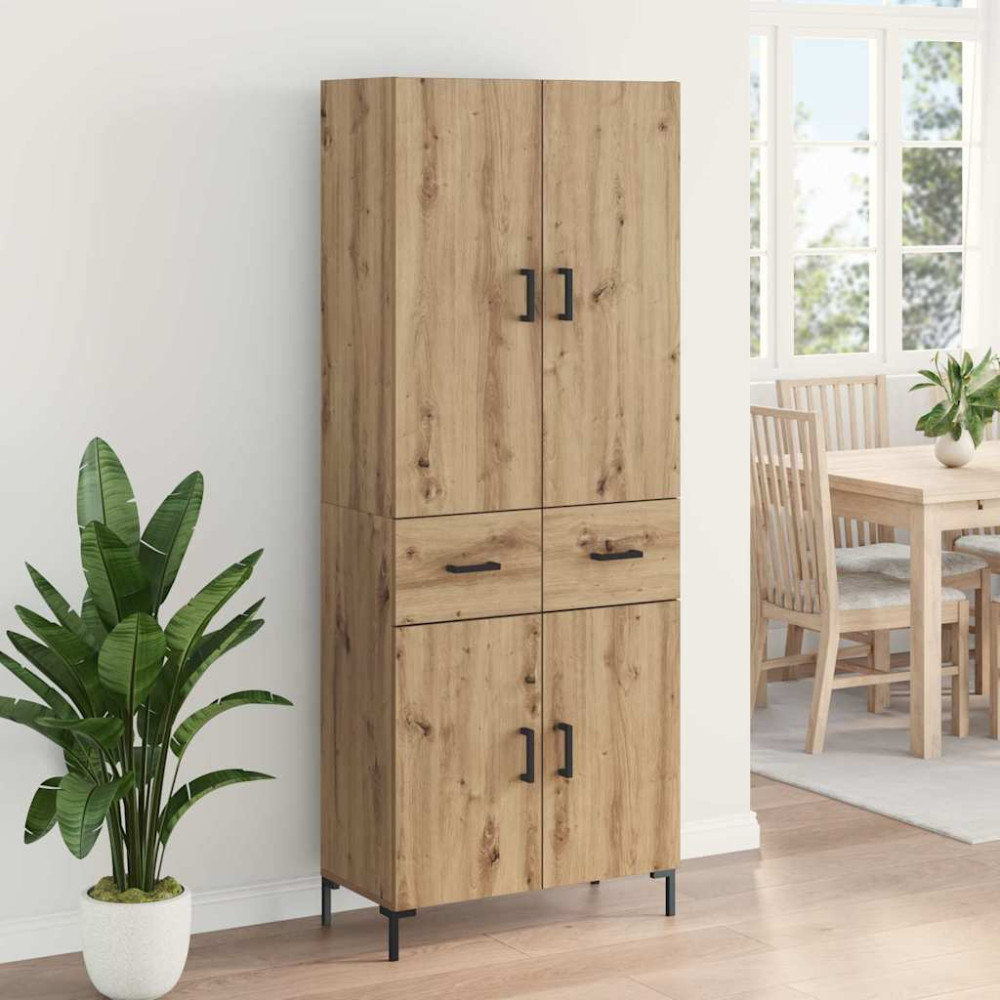 Produktbild för Skåp Väggmonterad Artisan Ek 69,5 x 34 x 180 cm Konstruerat trä