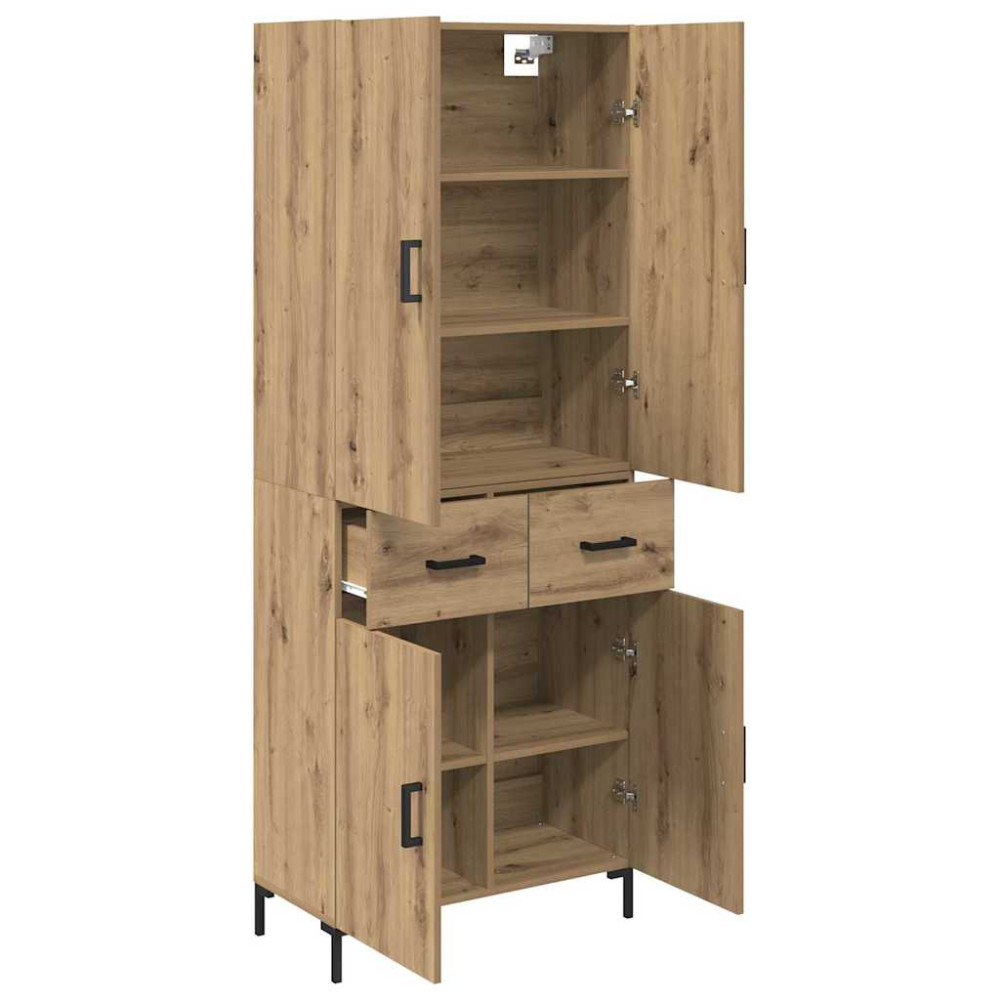 Produktbild för Skåp Väggmonterad Artisan Ek 69,5 x 34 x 180 cm Konstruerat trä