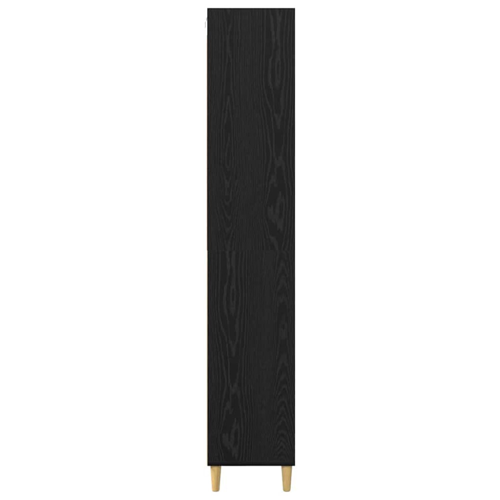 Produktbild för Skåp Svart Ek 69,5 x 32,5 x 180 cm Konstruerat trä