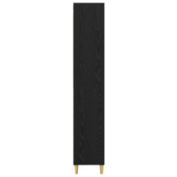 Produktbild för Skåp Svart Ek 69,5 x 32,5 x 180 cm Konstruerat trä