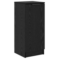 Produktbild för Sideboard med låda 3 pcs Svart ek Konstruerat trä
