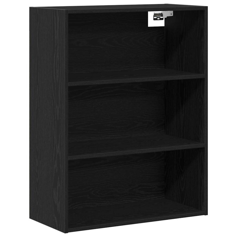 Produktbild för Skåp Svart ek 69,5 x 34 x 180 cm Konstruerat trä
