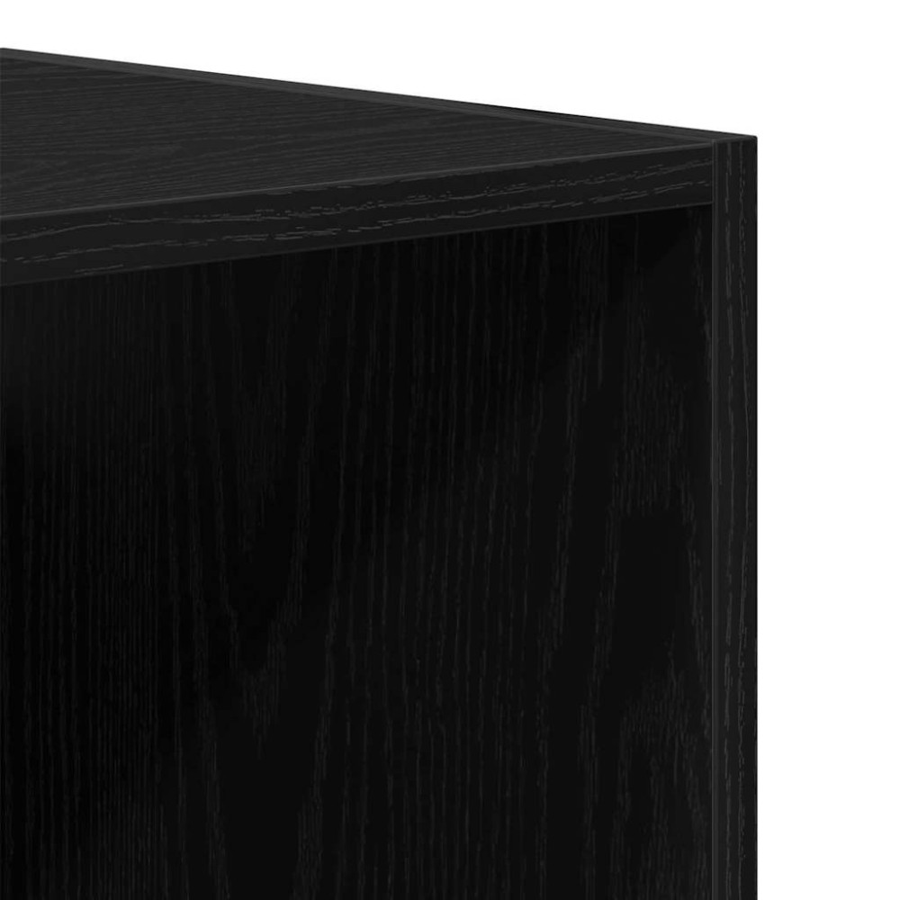 Produktbild för Skåp Svart Ek 69,5 x 34 x 180 cm Konstruerat trä