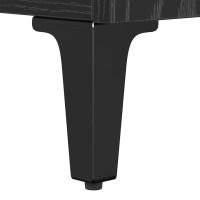 Produktbild för Skåp Svart Ek 69,5 x 34 x 180 cm Konstruerat trä