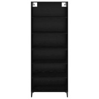 Produktbild för Skåp Svart Ek 69,5 x 34 x 180 cm Konstruerat trä