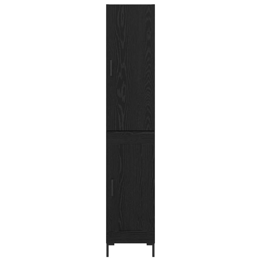 Produktbild för Skåp Svart Ek 34,5 x 34 x 180 cm Konstruerat trä