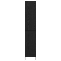 Produktbild för Skåp Svart Ek 34,5 x 34 x 180 cm Konstruerat trä