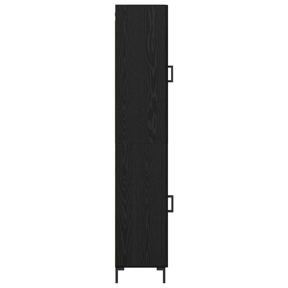 Produktbild för Skåp Svart Ek 34,5 x 34 x 180 cm Konstruerat trä