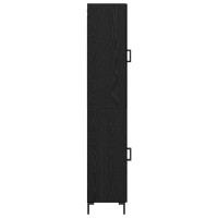 Produktbild för Skåp Svart Ek 34,5 x 34 x 180 cm Konstruerat trä