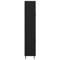 Produktbild för Skåp 2 pcs Svart Ek 69,5 x 34 x 180 cm Konstruerat trä