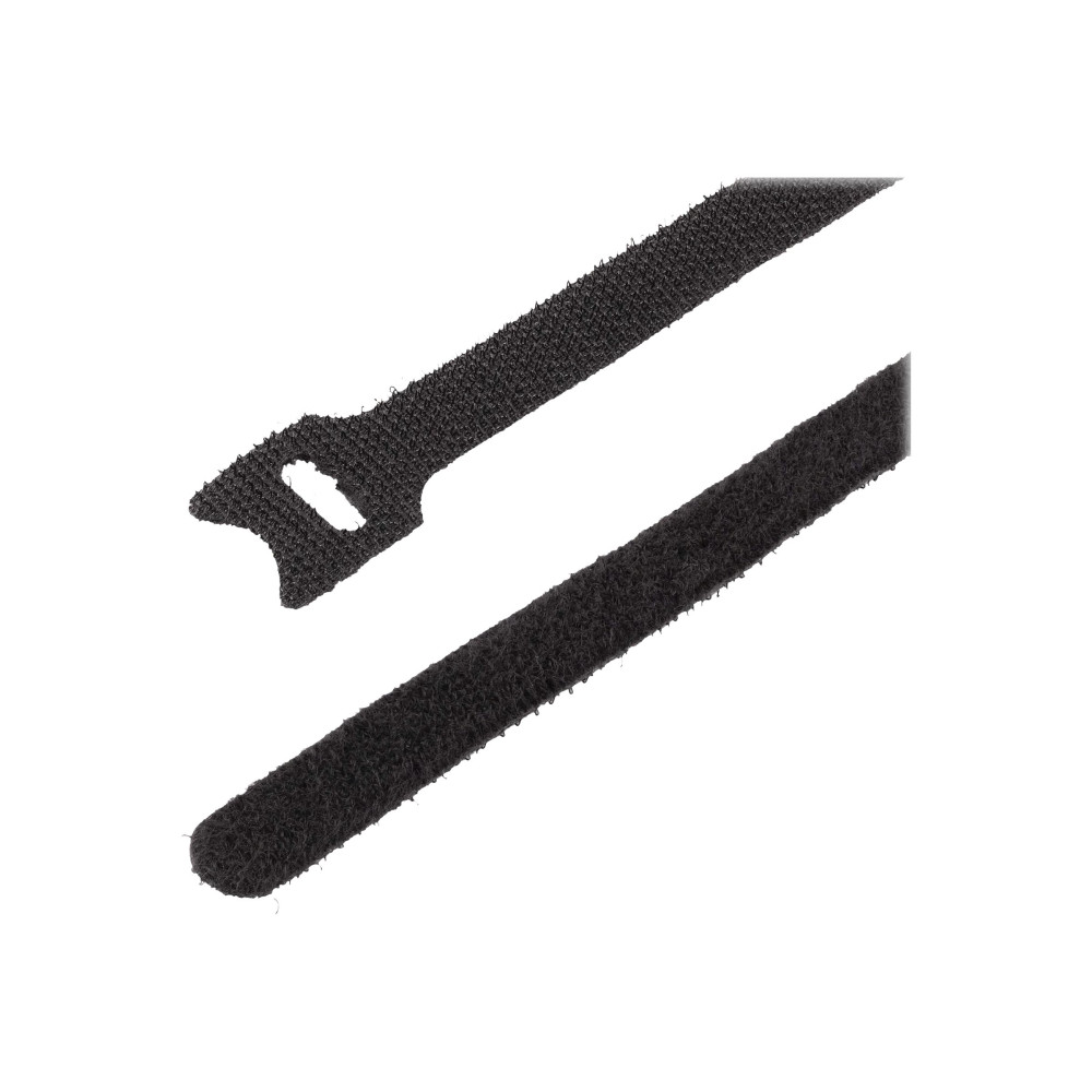 Produktbild för StarTech.com 6in Hook and Loop Cable Ties, 50 Pack, Black, Reusable Cable Straps, Adjustable and Flexible, Cord Organizer Tie/Wraps for Professional Cable Management - Wire Loop Ties (B506I-HOOK-LOOP-TIES) - kabelsamlare - kardborrefäste