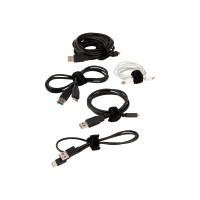 Produktbild för StarTech.com 6in Hook and Loop Cable Ties, 50 Pack, Black, Reusable Cable Straps, Adjustable and Flexible, Cord Organizer Tie/Wraps for Professional Cable Management - Wire Loop Ties (B506I-HOOK-LOOP-TIES) - kabelsamlare - kardborrefäste