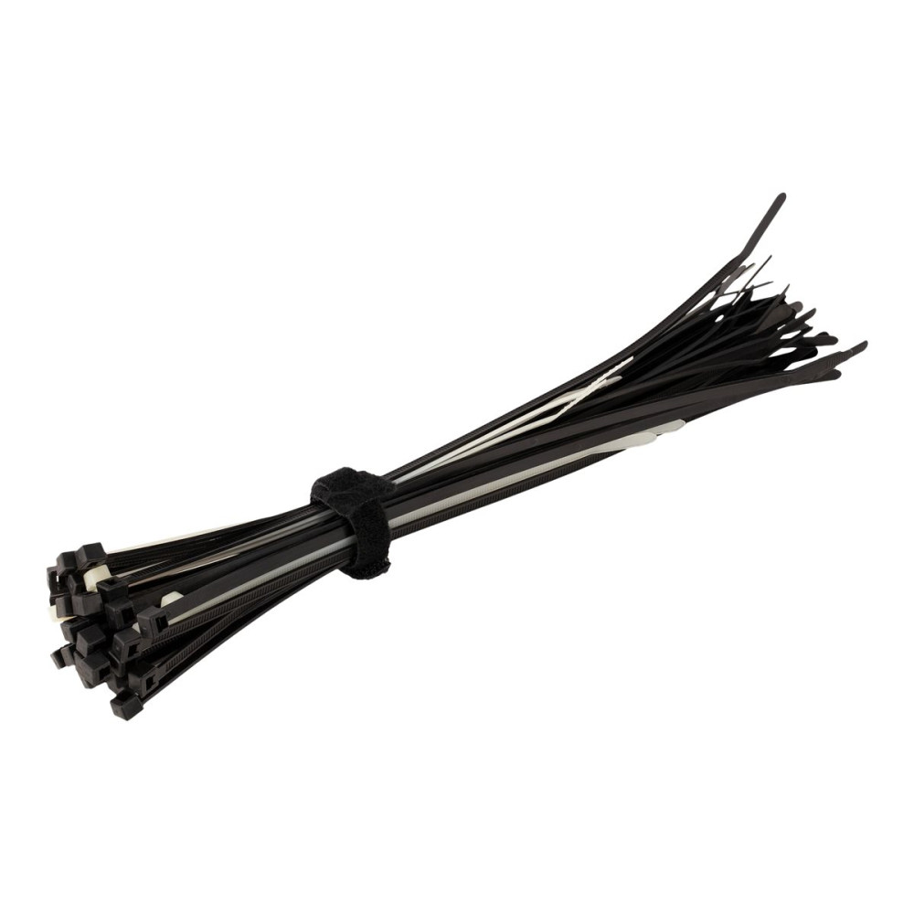 Produktbild för StarTech.com 6in Hook and Loop Cable Ties, 50 Pack, Black, Reusable Cable Straps, Adjustable and Flexible, Cord Organizer Tie/Wraps for Professional Cable Management - Wire Loop Ties (B506I-HOOK-LOOP-TIES) - kabelsamlare - kardborrefäste