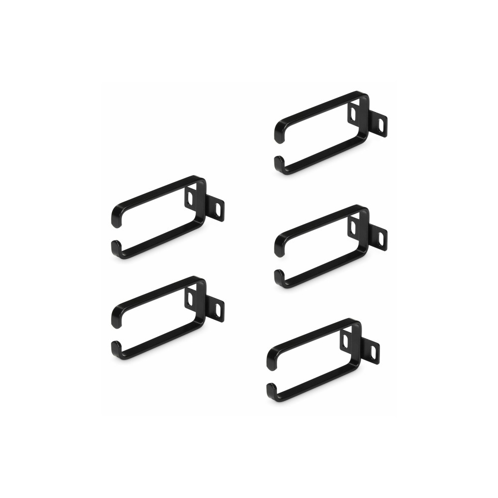 Produktbild för StarTech.com 5-Pack 1U Vertical Cable Management D-Ring Hooks, Cable Manager For 19" Server Racks/Cabinets, Network Rack Wire Organizers, Cable Guide Rings - kabelhanteringsring (vertikal) - 1U