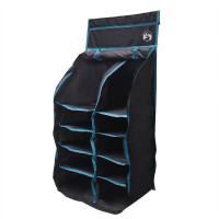 Produktbild för Hängande Tältorganisator 10 Fack Svart 40,5 x 25 x 80 cm oxford
