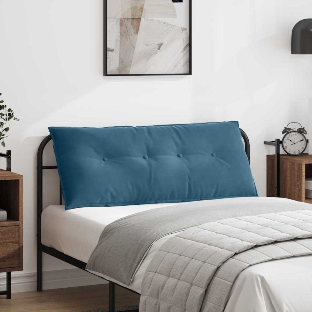 Produktbild för Ryggkudde Blå 120 x 50 cm Kordread tyg