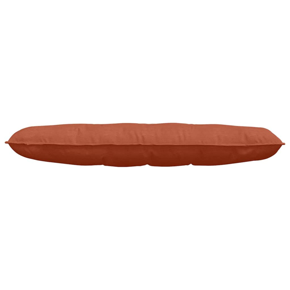 Produktbild för Ryggkudde Röd orange 140 x 50 cm Kordread tyg