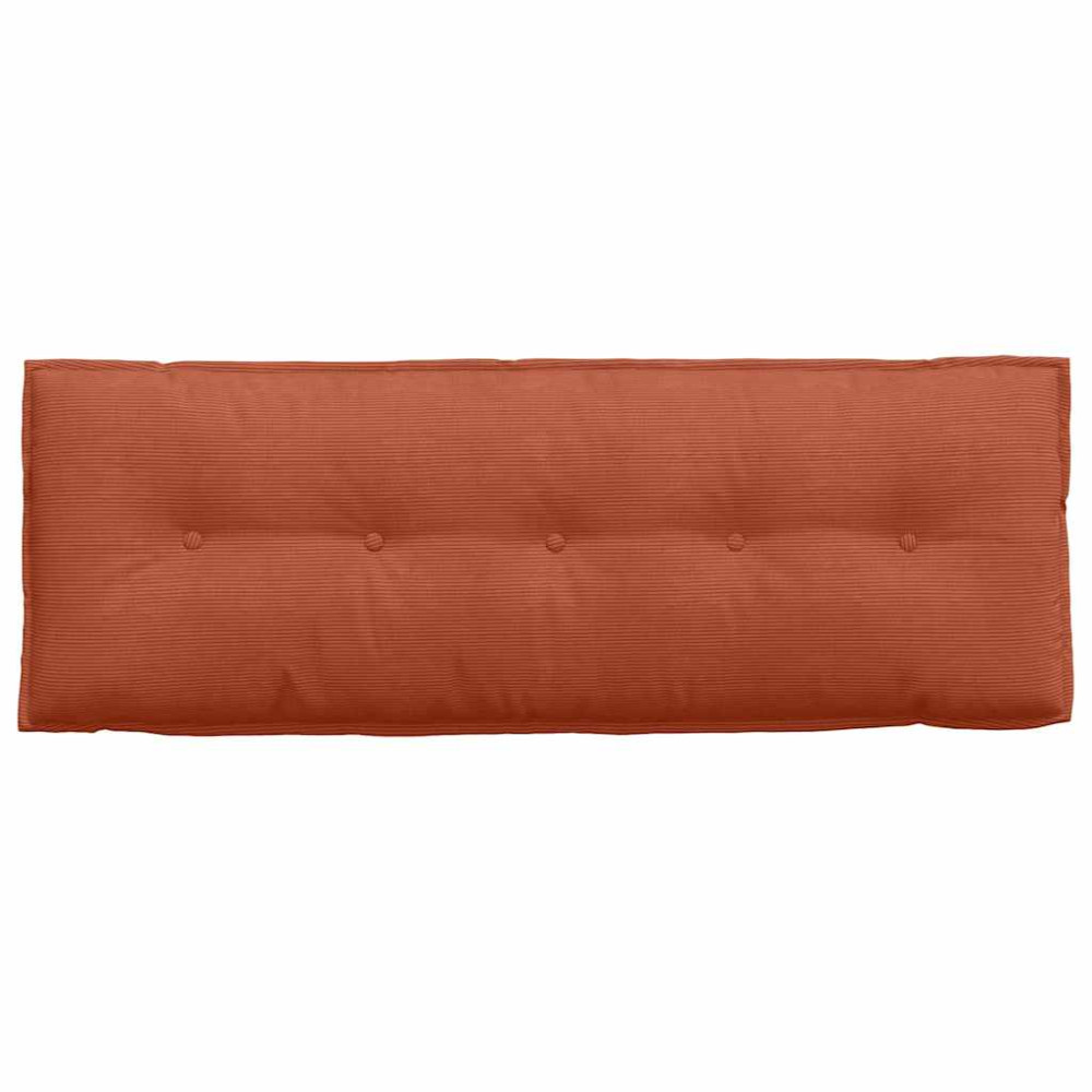 Produktbild för Ryggkudde Röd orange 140 x 50 cm Kordread tyg