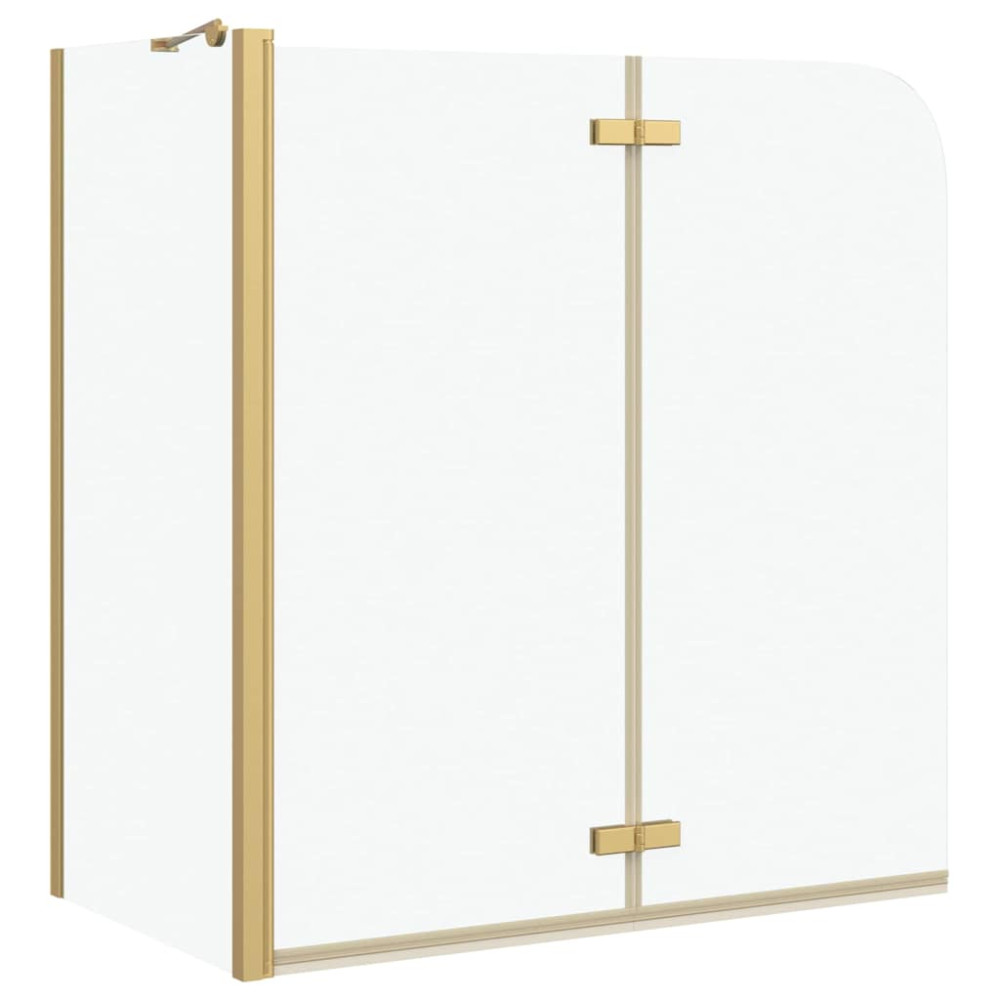 Produktbild för Duschavskärmning Guld 120 x 68 x 130 cm ESG-glas och aluminium