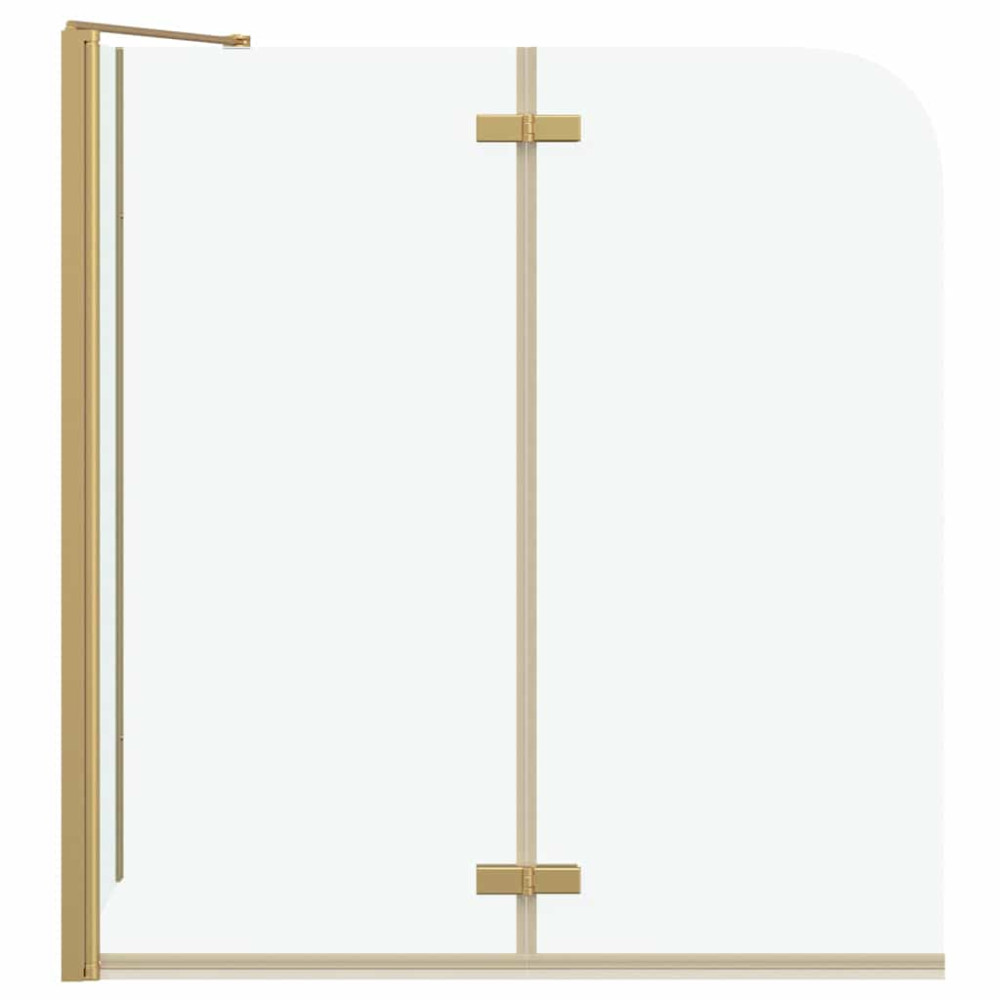 Produktbild för Duschavskärmning Guld 120 x 68 x 130 cm ESG-glas och aluminium