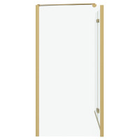 Produktbild för Duschavskärmning Guld 120 x 68 x 130 cm ESG-glas och aluminium