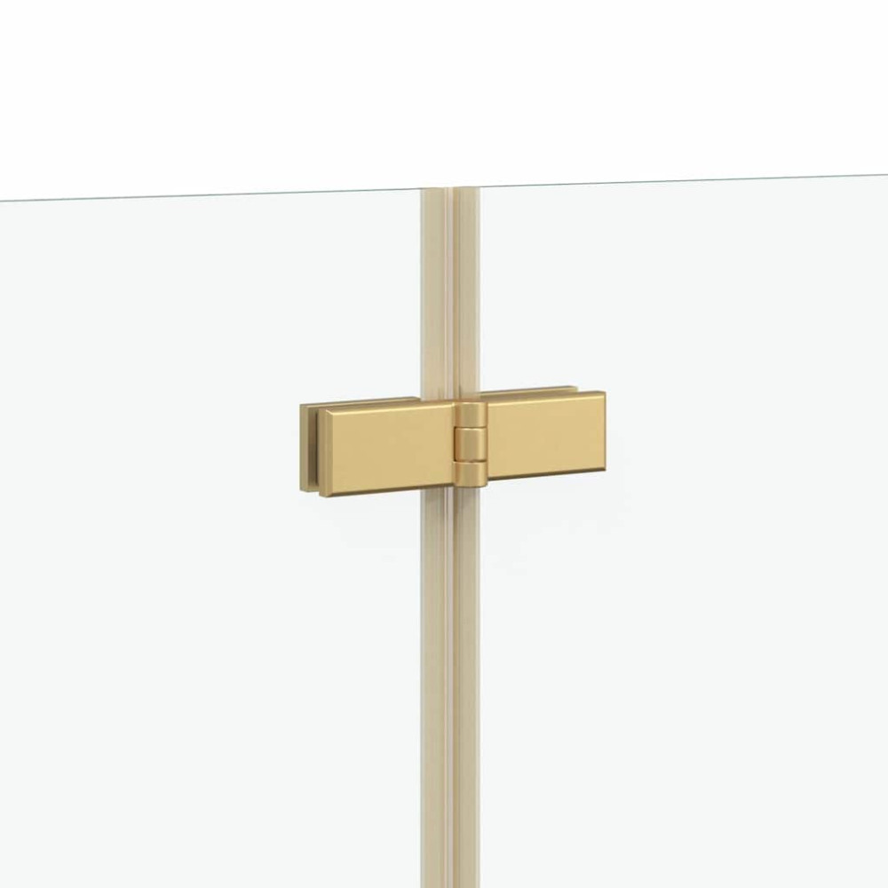 Produktbild för Duschavskärmning Guld 120 x 68 x 130 cm ESG-glas och aluminium