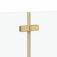 Produktbild för Duschavskärmning Guld 120 x 68 x 130 cm ESG-glas och aluminium