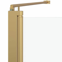 Produktbild för Duschavskärmning Guld 120 x 68 x 130 cm ESG-glas och aluminium