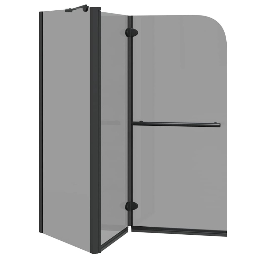 Produktbild för Dubbelfållad duschavskiljare Mörk transparent 120 x 67 x 129 cm
