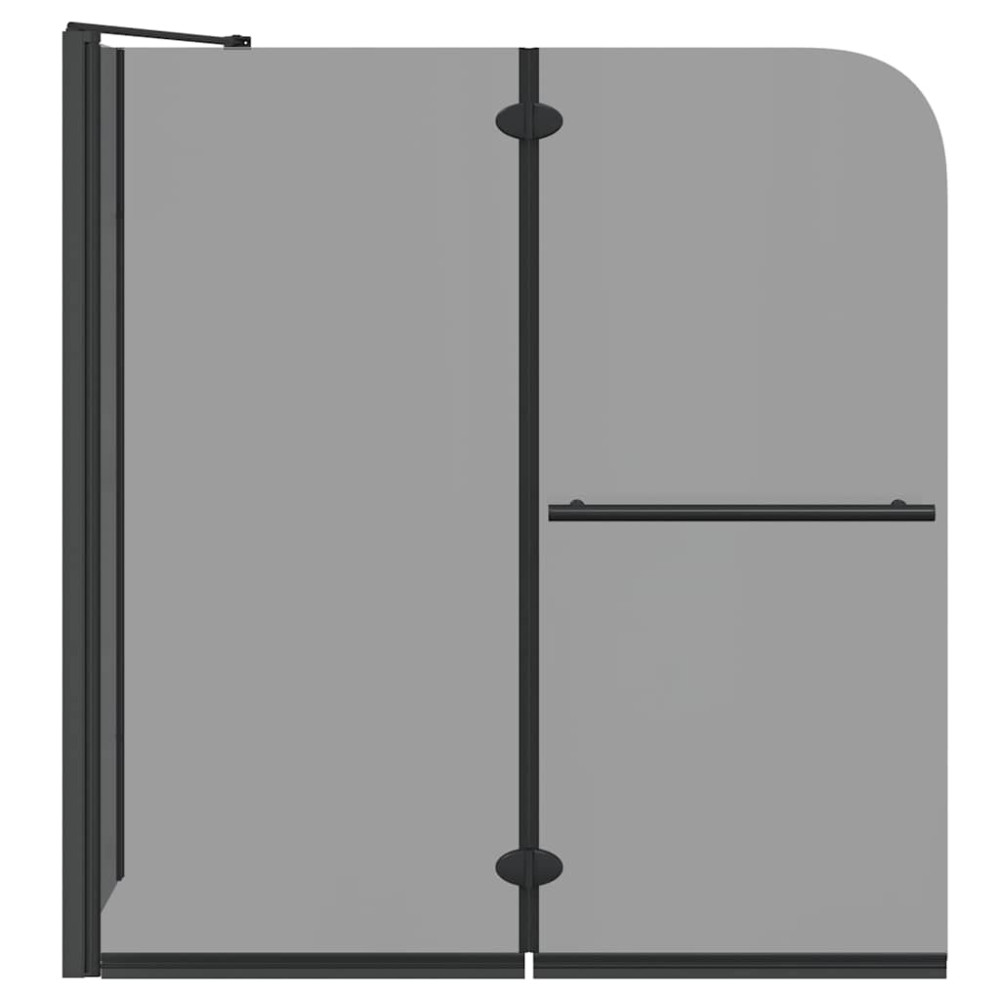 Produktbild för Dubbelfållad duschavskiljare Mörk transparent 120 x 67 x 129 cm
